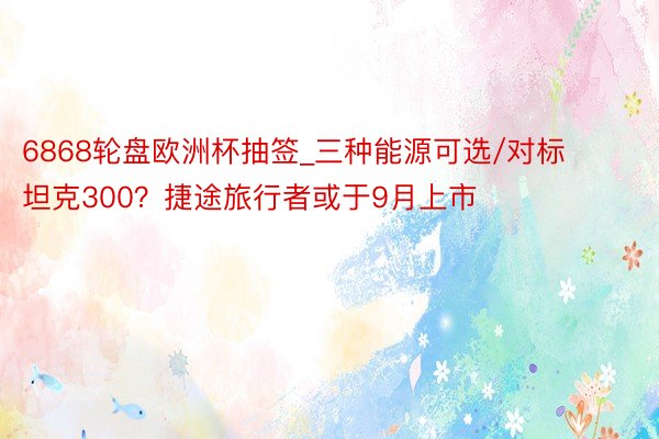 6868轮盘欧洲杯抽签_三种能源可选/对标坦克300？捷途旅行者或于9月上市